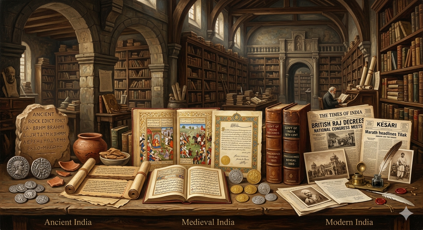 evolution of sources in indian history